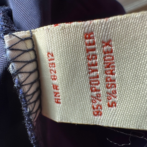 NWTAryeh Dark Blue Velvet Keyhole Dress Sz S Poly/Spandex Flare Sleeve Zip Back - Picture 9 of 10